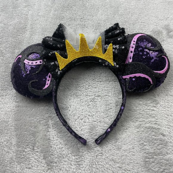Disney Accessories - Disney Ursula Mickey Minnie Ears Sequins Headset Custom Built Adult Size